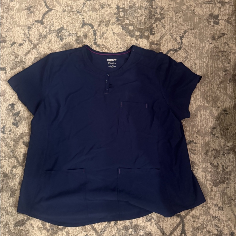 Scrubstar Women's Navy Blue Scrub Top